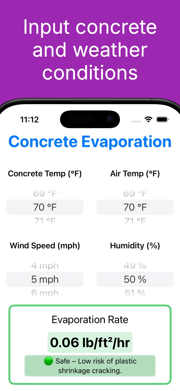 Concrete Evap on iPhone