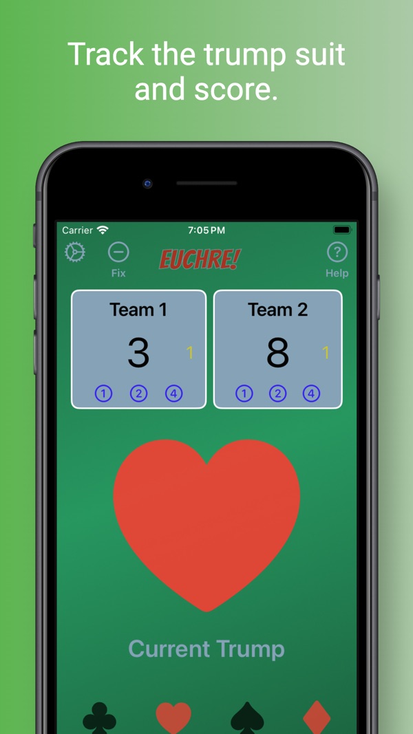 Euchre Helper on iPhone